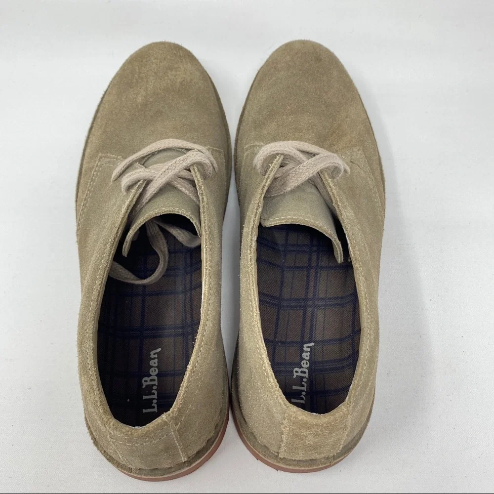 L.L. Bean Suede Oxford Shoes Tan